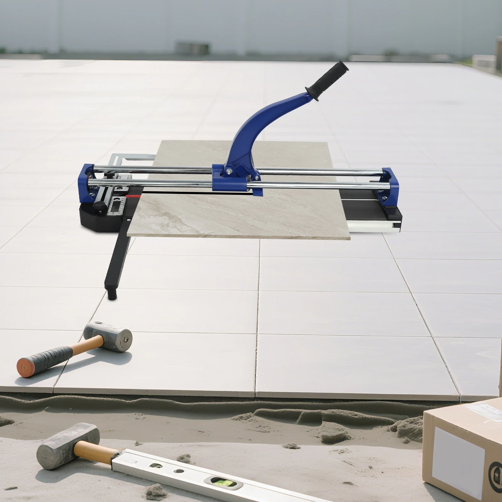 

Инструмент для резки плитки, ручной плиткорез 60 см, инструмент для резки плитки с инфракрасным позиционированием, регулируемая линейка, прецизионный резак с двумя направляющими