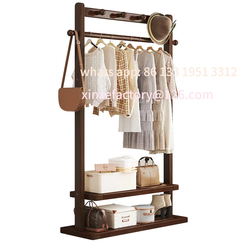 

Customizable hanger Floor-to-ceiling bedroom coat rack Simple and modern removable drying rack New Chinese-style homestay coat r