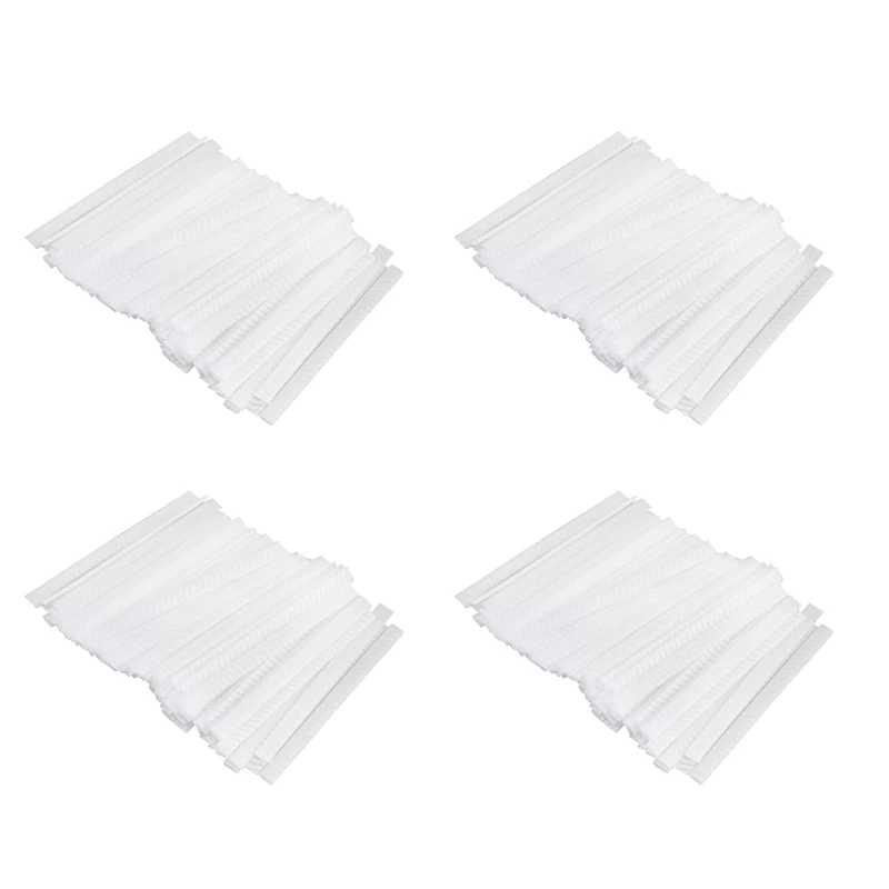 400 Pcs Make Up Brush Pen Netting Cover Mesh Sheath Protectors Guards Protective Cover Sheath Net (White)