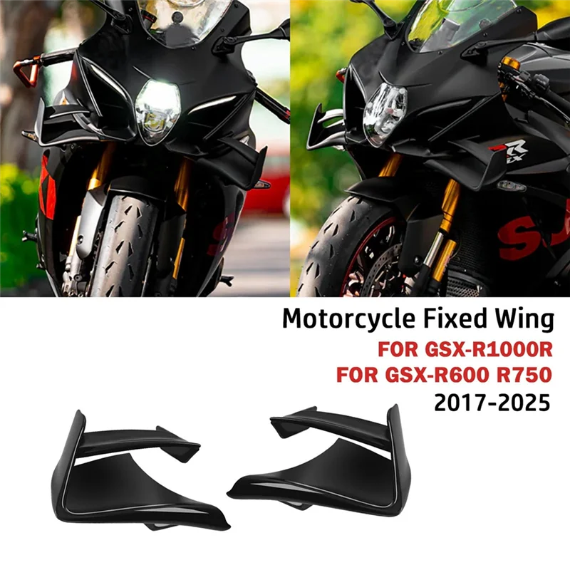 

Motorcycle Rear Wing Fixed Winglet Fairing Aerodynamic Wing For GSX-R1000R 2025 2024 GSX R600 GSXR750 2017-2025-Boom