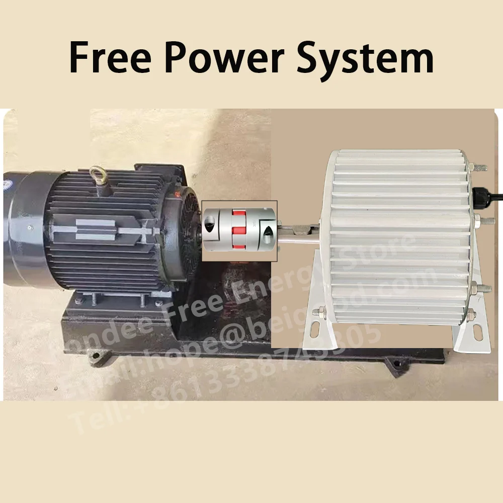 Low Noise Low RPM 50HZ 10KW 20KW 30KW 48V 96V 220V 380V 3Phase Motor Alternator Electric Permanent Magnet Generator With Motor