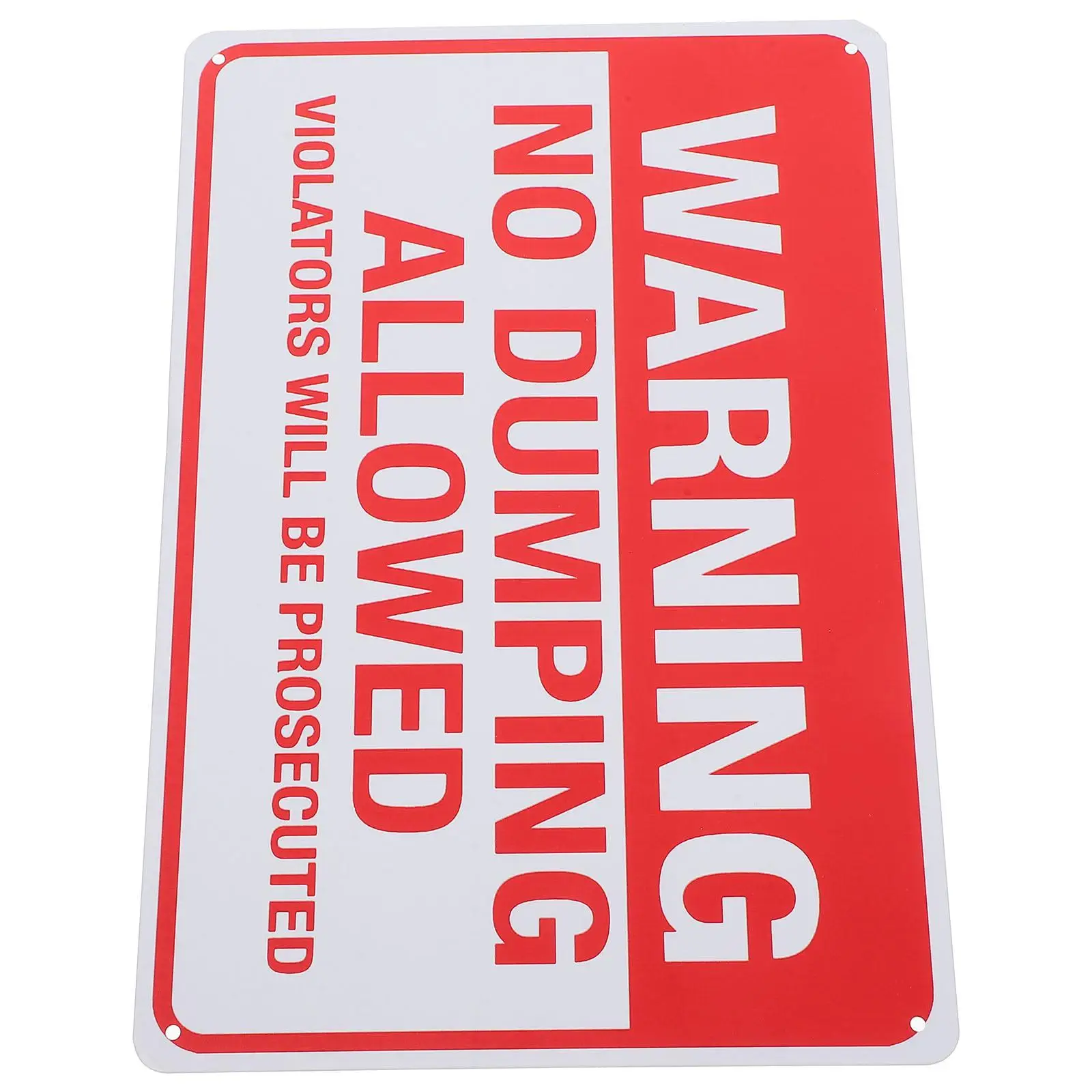 

Warning Sign No Dumping Violators Prosecuted Iron Material Private Property Security Caution Yard Gate Public Commercial