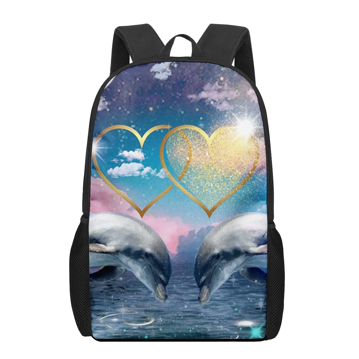 Delphin Tier 3d Muster Schult asche für Kinder Mädchen Jungen lässig Bücher taschen Kinder Rucksack Jungen Mädchen Schult aschen Rucksack