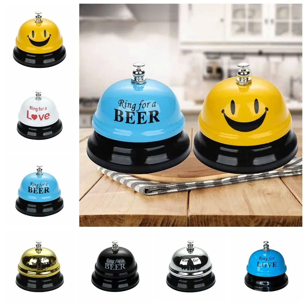 Funny Multiple-Styles Alloy Craft Desk Call Bell Restaurant Timer Metal Service Bell Stable Base Student Gift