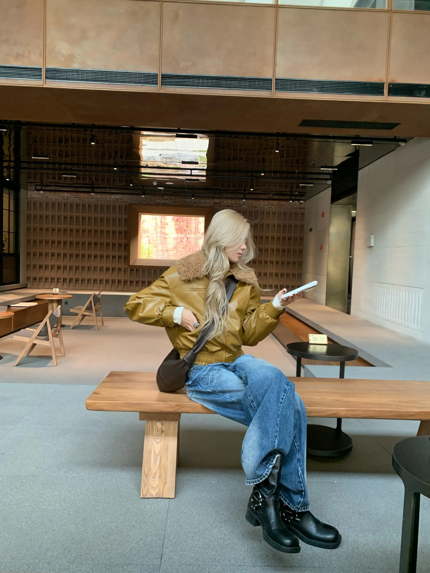 ort Cappotto da motociclista in pelle trapuntata Jaet da donna con colletto ribaltabile Casual Sle Winter New Faion Capispalla da donna traspirante