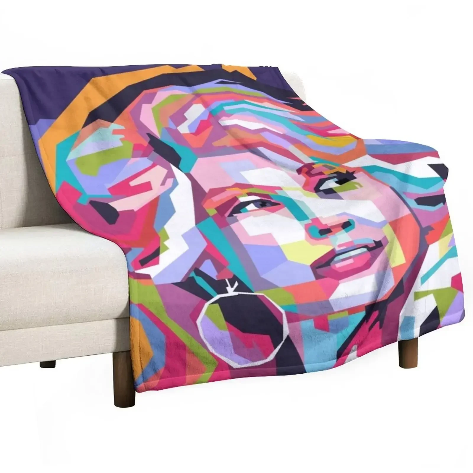 Abstract Dolly Parton in WPAP Throw Blanket Stuffeds halloween Thermals For Travel Blankets