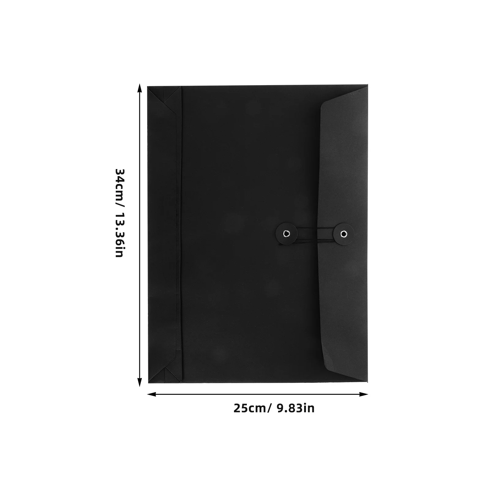 5 قطعة مغلف ملف ورق كرافت أسود مقاس A4 حقيبة تنظيم المستندات شديدة التحمل لحفظ الملفات والمدرسة والمكتبية واحتياجات البريد #4