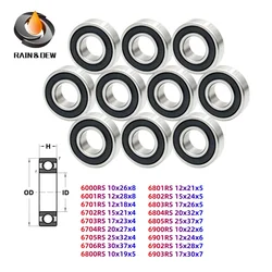 10Pcs 6802RS Bearing 15x24x5mm ABEC-7 Hobby Electric RC Car Truck Ball Bearings Black Sealed 6000RS 10x26x8mm 6900RS 10x22x6mm