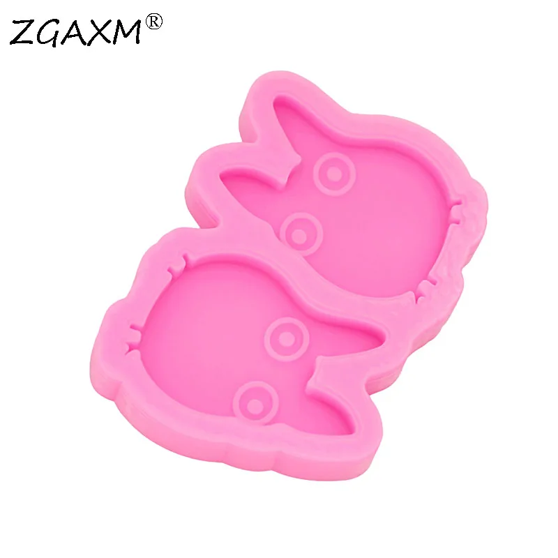 LM 106-DIY Shiny Totoro Silicone Mold Cartoon cake Fondant Chocolate Silicone Mold earrings kawaii Polymer Clay Epoxy Mold