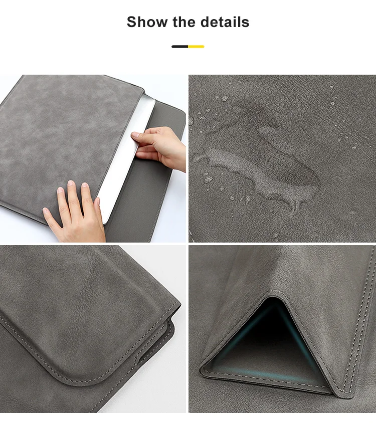 PU Leather Laptop Sleeve Bag For Macbook Air Pro 13 15 16 Case Notebook Cover For 13.3 14 15 15.6 inch Redmi Huawei Dell HP ASUS