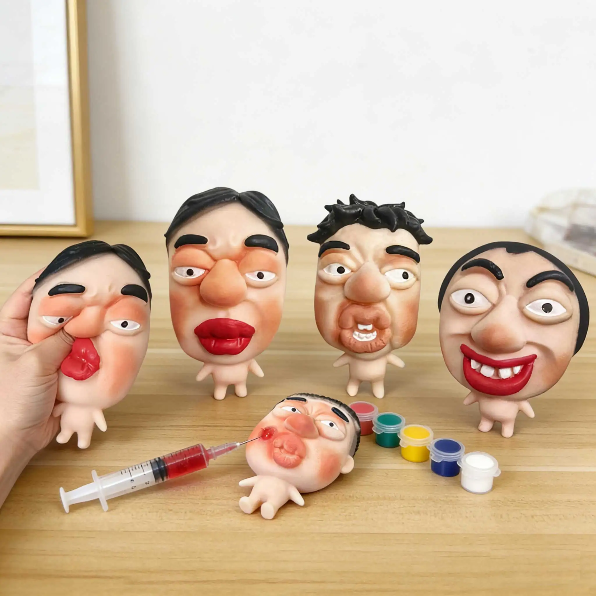 

Sensory Zit Picking Squeeze Fidgets Toys with Pigment Fun Interactive Prank Acne Squeezes Toys Funny Pimple Popping Toy