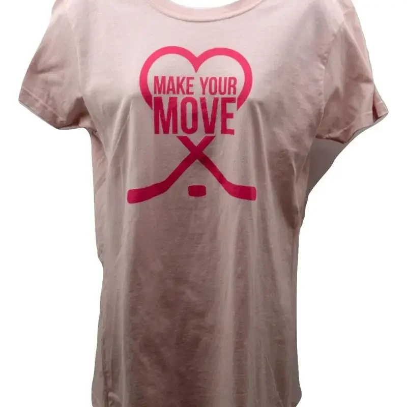 

Женская футболка с коротким рукавом Rink Brand Hockey Fights Cancer Make Your Move