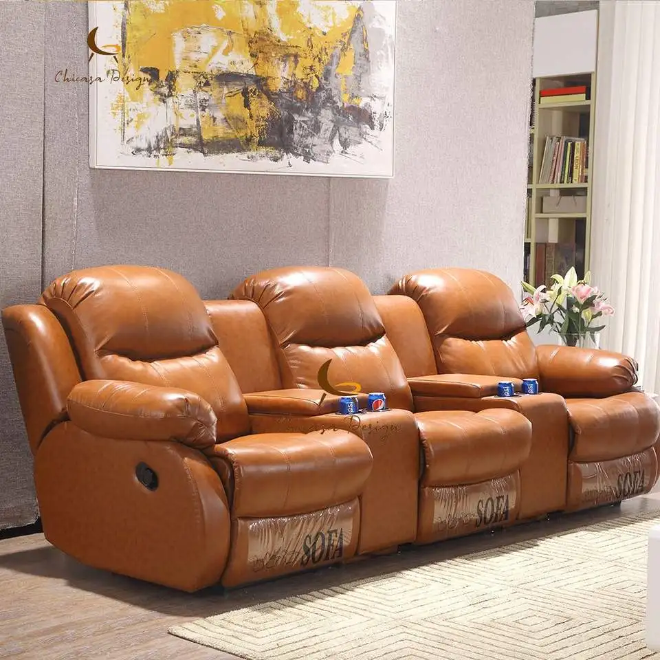 Modern Living Room Sectional Sofa With Comfort Cushions And Genuine Leather Upholstery For Family Seating And Home Lounge Use