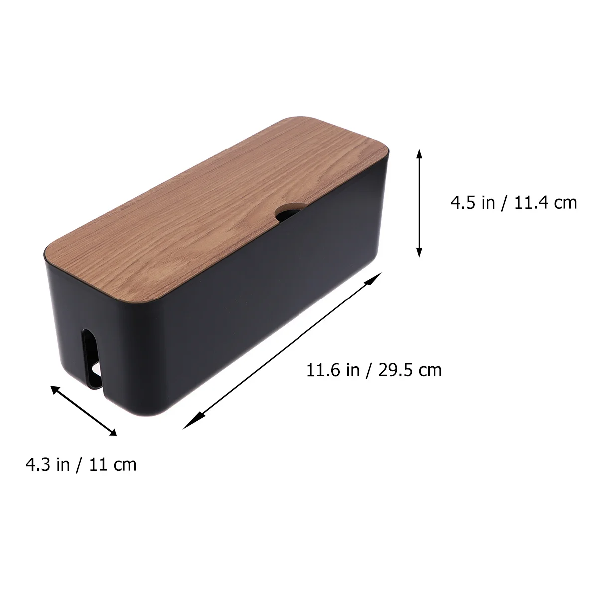 1 قطعة صندوق تخزين سلك الطاقة الأسود منظم للأسلاك التهوية حامل إدارة الكابلات للمنزل مكتب عمل استخدام منظم الأسلاك #5