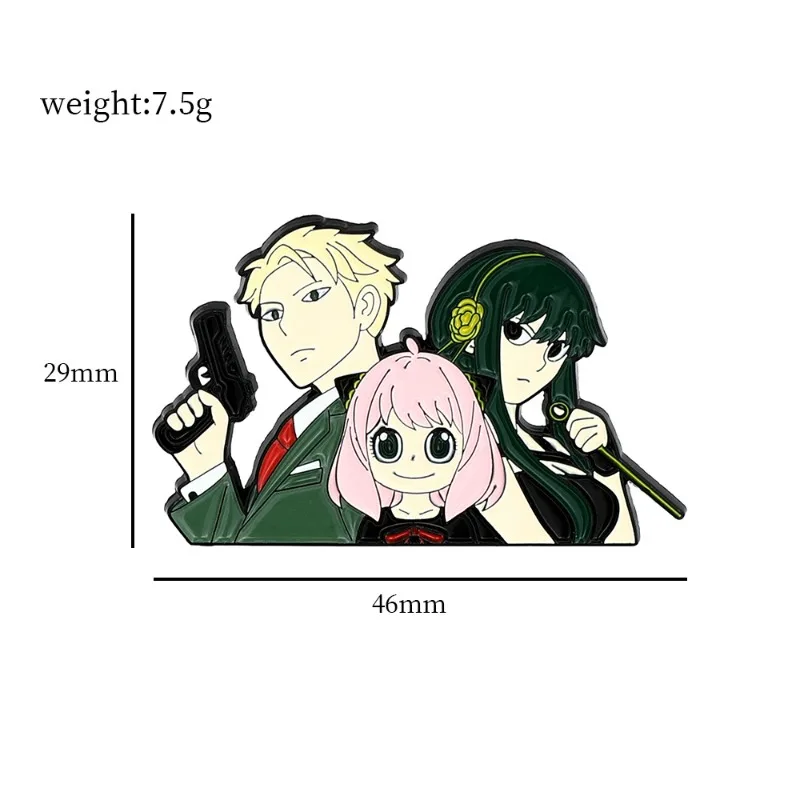 5 قطعة/المجموعة أنيمي جاسوس X الأسرة دبابيس معدنية بروش الشفق أنيا مزور يور مزور شارة مينا بروش حقيبة ظهره الديكور هدية