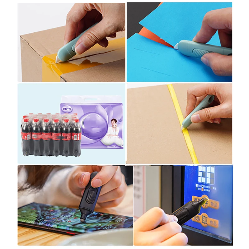 Packaging Opener Cutting Tools With Keychain Hang Hole Portable Mini Ceramic Utility Knife Safe Blades Box Locks Into Position