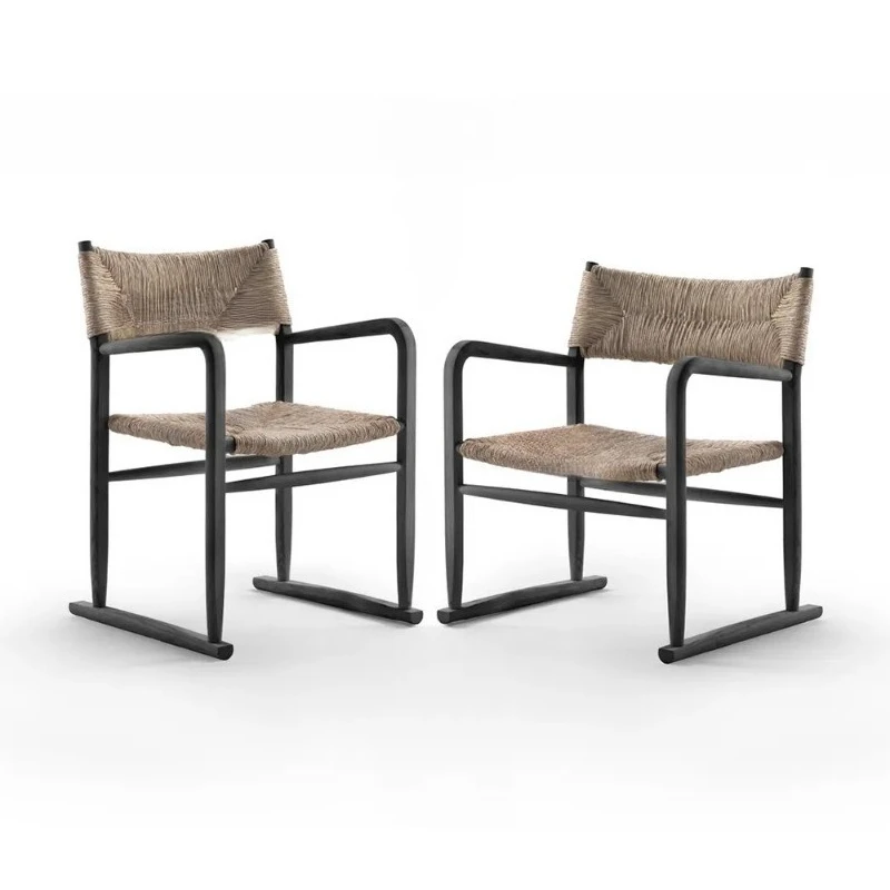 Rope armchair Outdoor courtyard Balcony Leisure chair Rattan