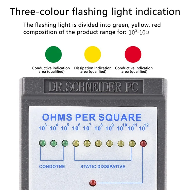 A53Q-LS-385 Anti-Static Testing Induction Ohm Meters Resistance Test With LED Indicator