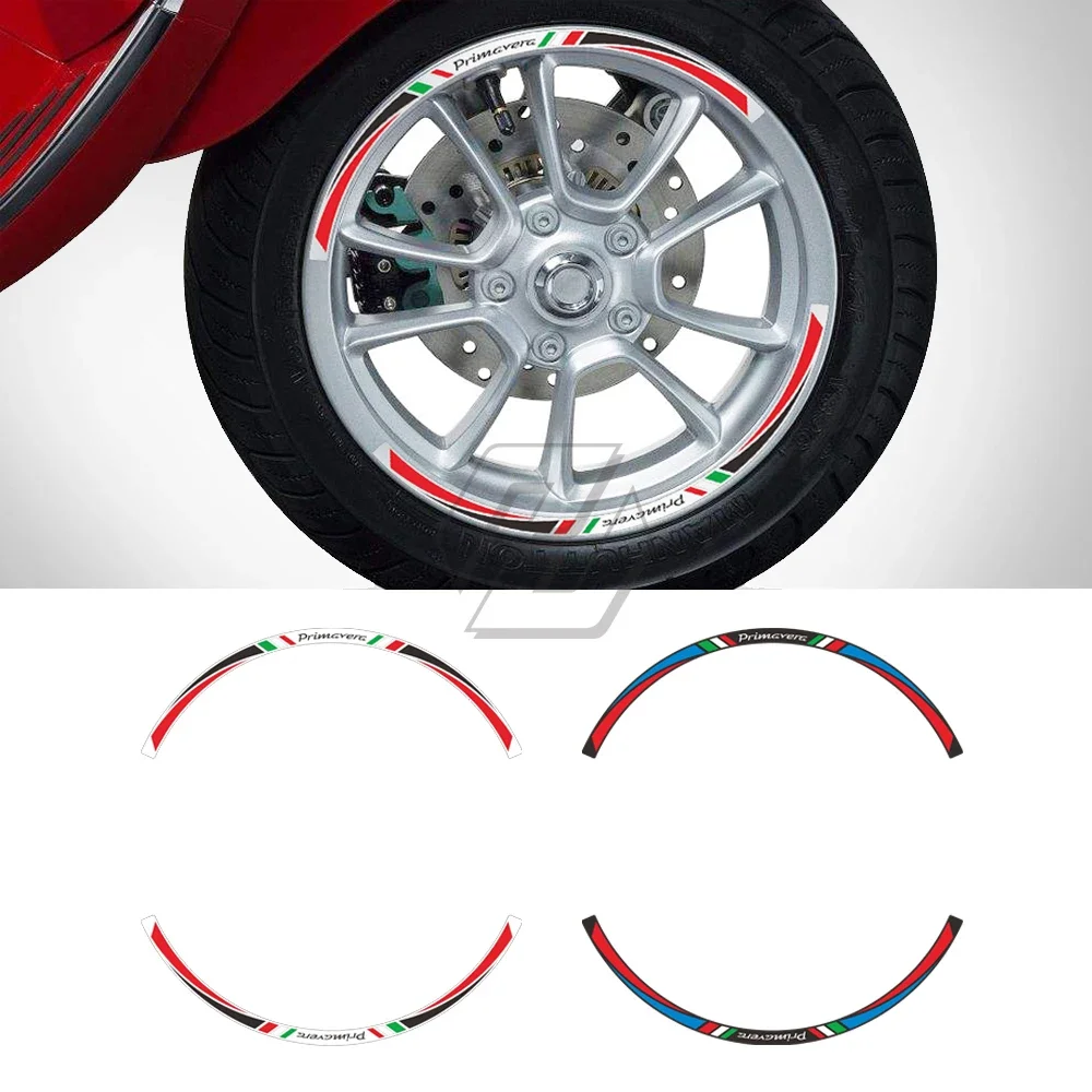 

For Piaggio Vespa Scooter Primavera 150 S 12" Wheel Reflective Sticker Rim Decals