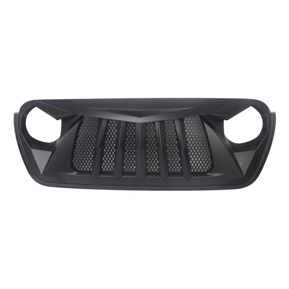 Car Bumper Grille Fit For Jeep Wrangler JL 2018-2023 Modified Radiator Grill Front Face Grills Upper Grid Exterior Accessories