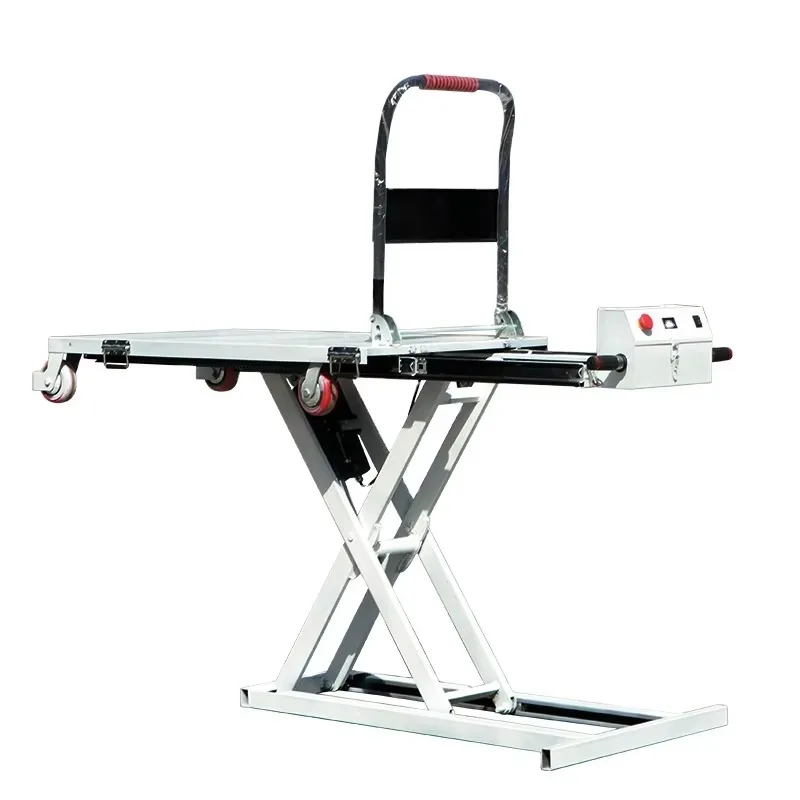 【Best-selling】Hot Selling Electric Steel Lift Table Platform Scissor Hydraulic Cargo Lift Trolley Flatbed Car Truck Loading Unlo view 4