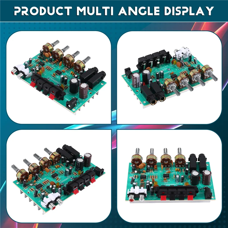 

B63B-40W+40W TDA8944 Stereo Audio Amplifier Board Digital Microphone Amplifier Car Amp Tone Control Speaker Karaoke Amplifier