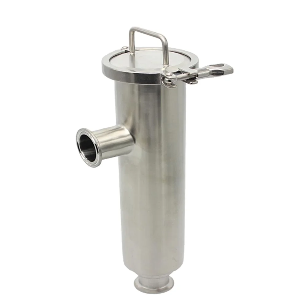 Sanitary Tank Equipment Stainless Steel SS304 Angle Type Tri Clamp Strainer Food Grade Filter