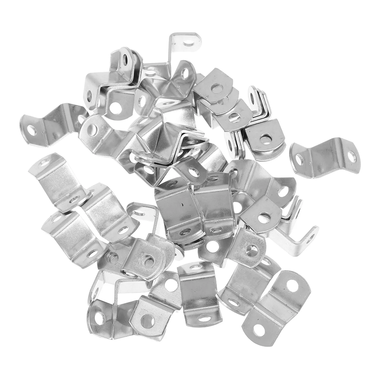 50Pcs Z Shape Right Angle Frame Corner Brackets Metal Offset Clips for Canvas Frames Photo Frames Mirrors Backdrop Mounting Kit