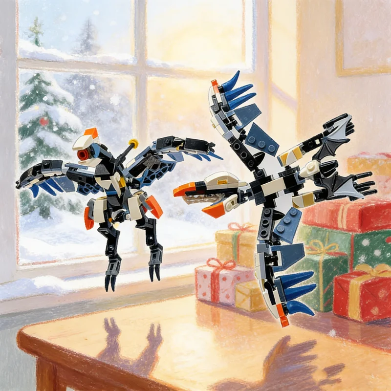 276-teiliges MOC Horizon Adventures Skydrifter Glinthawk Modellbausatz Konstruktionsspielzeug Weihnachtsgeschenke DIY-Idee Kreativ