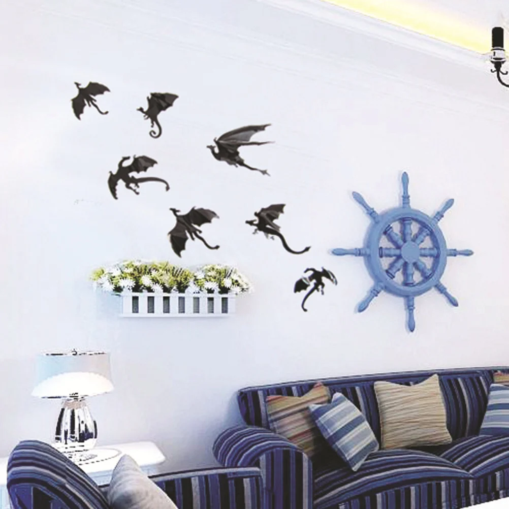 

2Sets 3D Dragon Halloween Party Room Decorations Realistic Wall Stickers for Haunted House Halloween Decoration Sticker