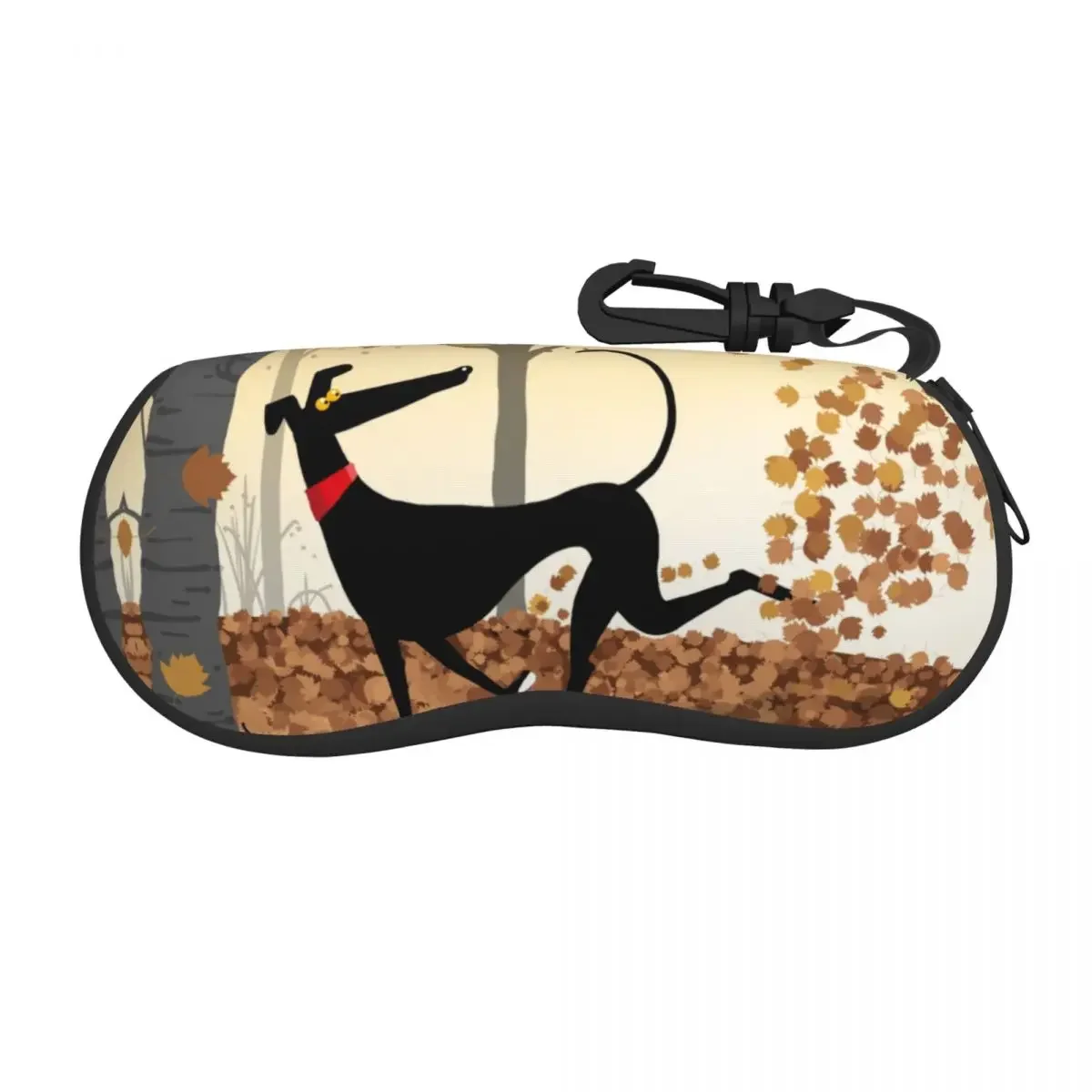 Custom Autumn Hound Greyhound Dog Glasses Case Fashion Sighthound Whippet Cartoon Pattern Shell Eyeglasses Case Sunglasses Box