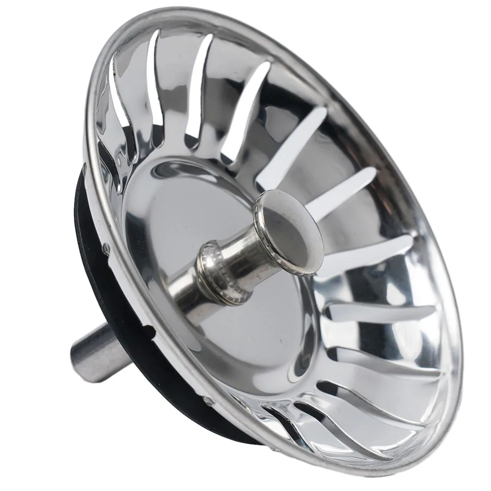 

Stainless Steel Kitchen Sink Strainer 80mm Kitchen Water Basin Sink Drainer Strainer Basket Waste Stopper Filter