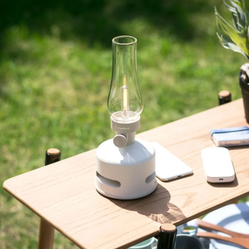 Japan imported outdoor imitation lamp creative bedroom bedside lamp music bluetooth speaker