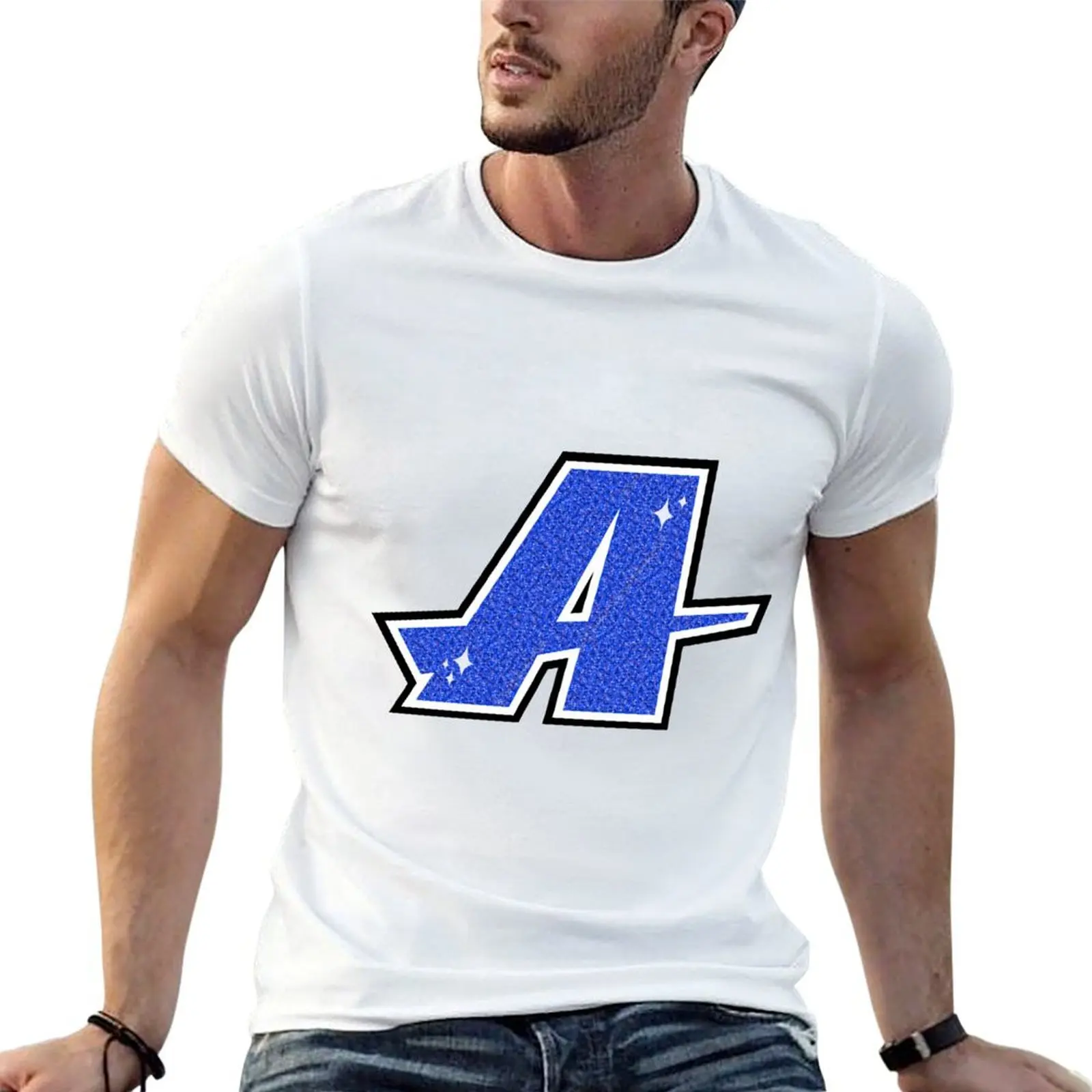 

t Assumption cotton shirts Letter A designer cotton t shirts man t Sparkly man shirt T-Shirt College