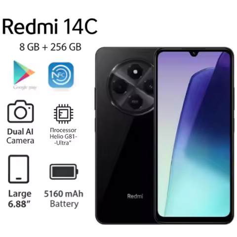 2026 new REDMI 14C Smartphone: Features a 5160mAh...