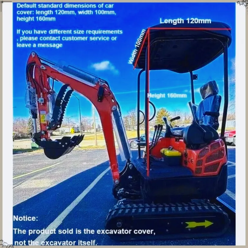 

Новый мини-чехол для экскаватора, ветрозащитный, утепленный, из ПВХ, для экскаваторов 1-2 тонны