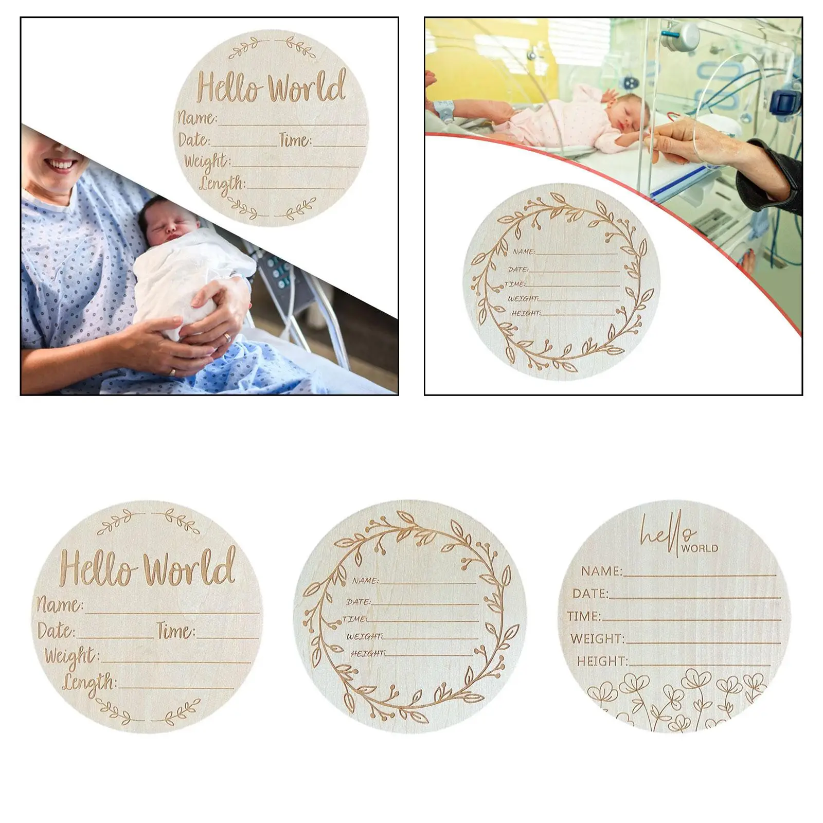 Newborn Announcement Sign Keepsake Baby Welcome Sign for Baby Newborn Infant