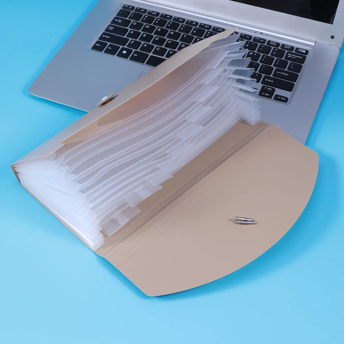 

3Pcs Document File Folder Expanding Accordion Plastic Organizer Elastic Band Khaki Semi-Transparent Purplish Red File Storage