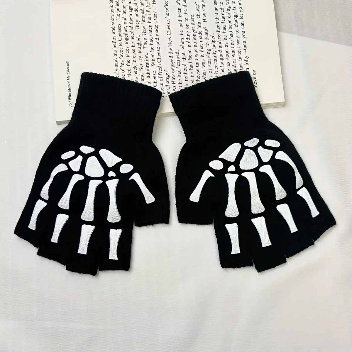 New Arrival Men's and Women's Autumn/Winter Thermal Cycling Mittens Knit Half-Finger Cold-Resistant Black Gloves