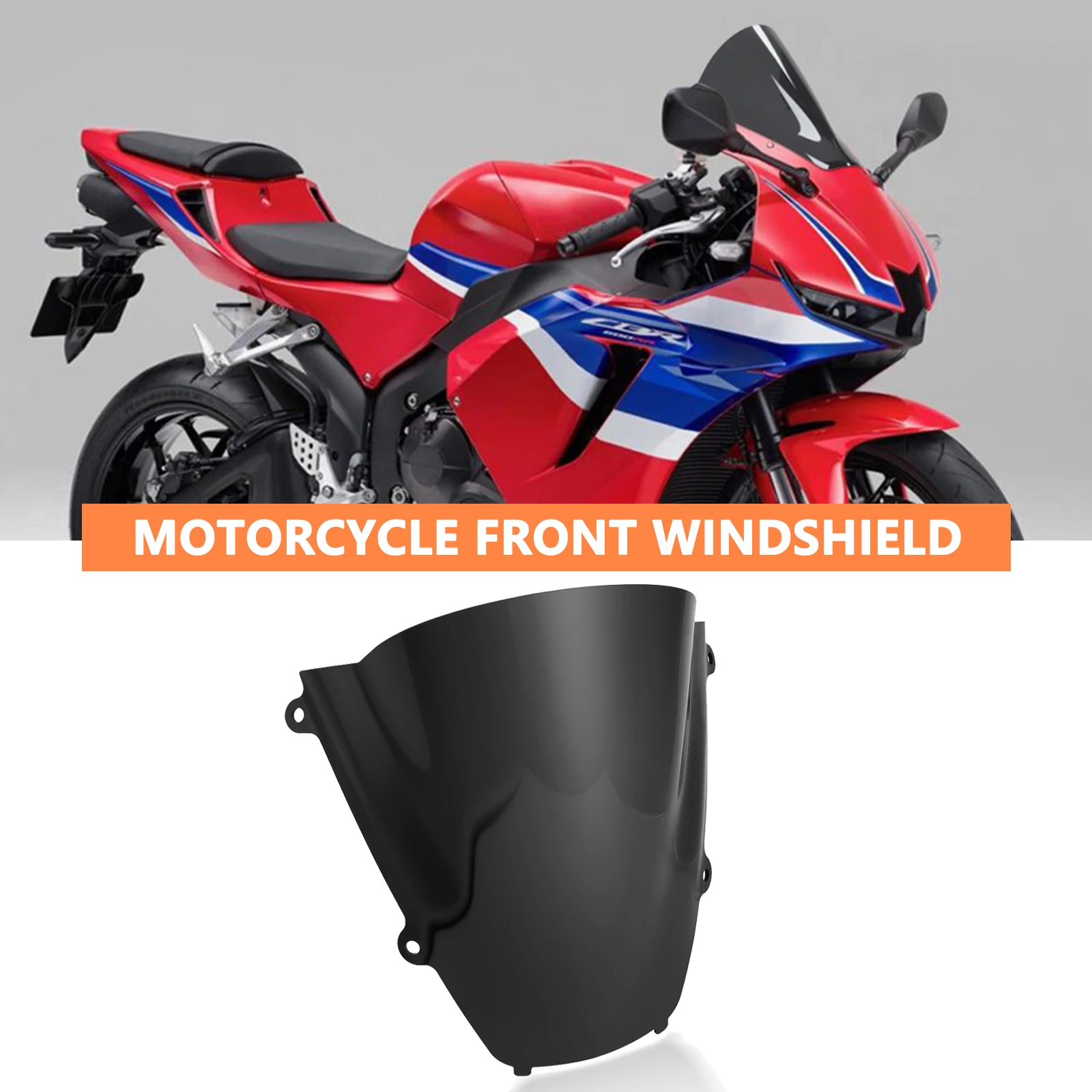 

For Honda CBR600RR 2025 CBR 600 RR 2024 Motorcycle Touring Windshield Visor Double Bubble Windscreen Wind Deflector Accessories