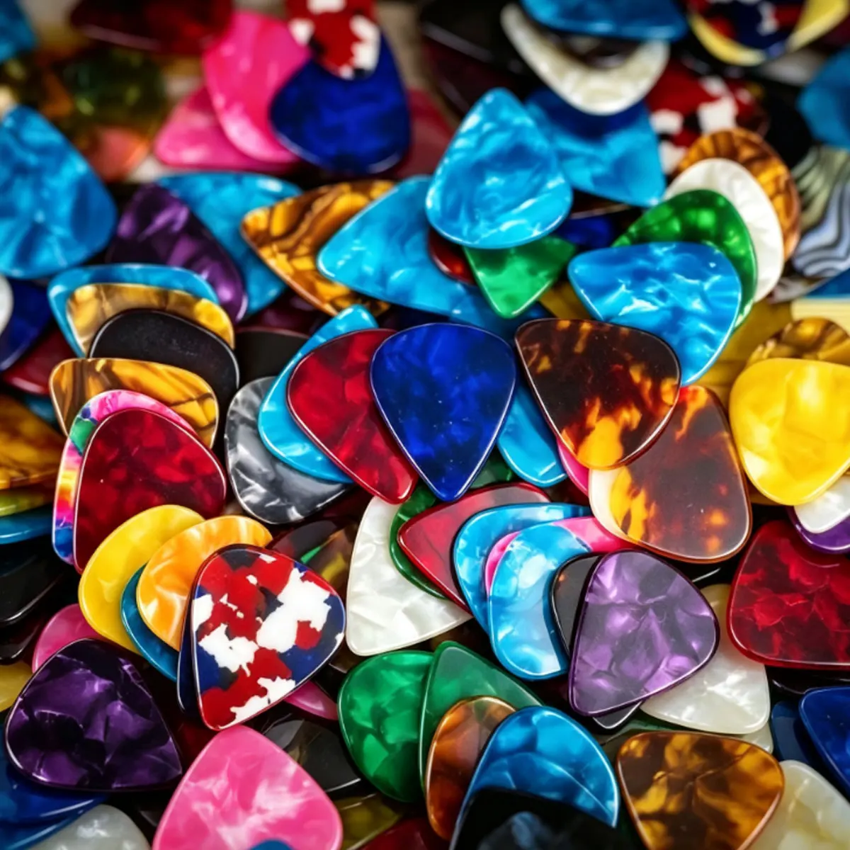 84Pcs 0.46mm Thin Celluloid Guitar Plectrums, Assorted Color Standard Picks Accessories for Acoustic Electric ZSY