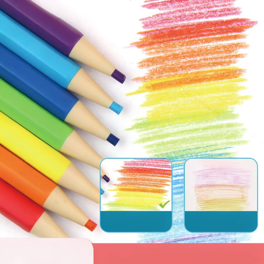 Tianzhuo Colored Mechanical Pencil Set Replaceable Refills Oil Based Drawing Pens Non Sharpening Hexagonal Body Art Sketching