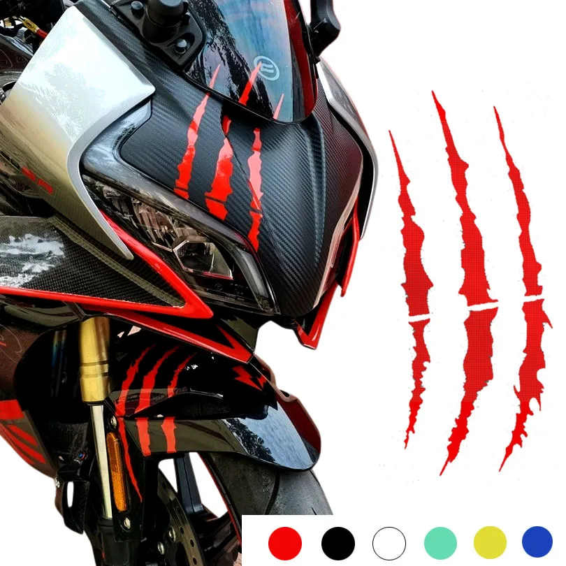 Adesivo personalizado para motocicleta, garra, arranhões, capacete, decalque, farol de carro, ajuste, gráficos de corrida, decoração de capacete, film