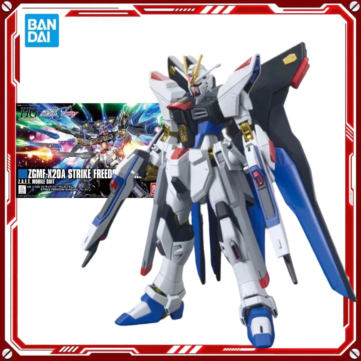

Genuine Bandai Original Figure Model Kits HG 1/144 ZGMF-X10A STRIKE FREEDOM GUNDAM Anime Figures Action Model Toys Gifts