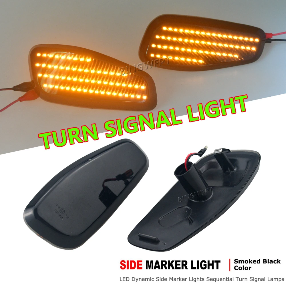 2PCS For Jeep Renegade BU 2015 - 2021 Repeater Reflection Warning Front LED Side Marker fender Lights Turn Signal LED Lamp