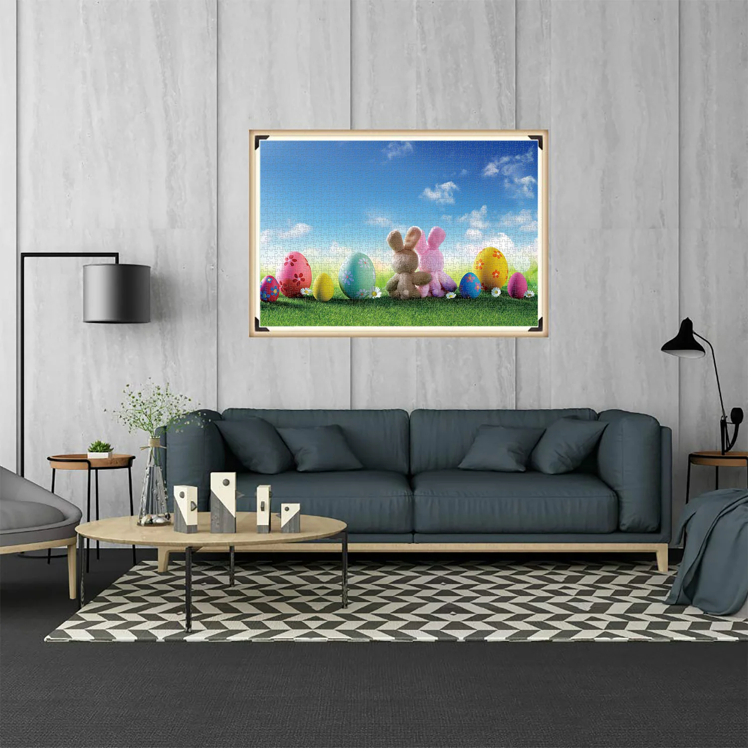 1000-teiliges Frohe Osterei-Puzzle, Heimdekoration, Erwachsene, Puzzlespiele, Familienspaß, Bodenpuzzles, Lernspielzeug für Kinder