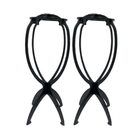 2 pcs stand 36cm Desk Stand Portable Wig Stand Wig Stands Portable Wig Hanger Salon Barber Hanging Hats Holder Display Stand