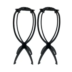 Soporte de escritorio de 36cm para peluca, soporte portátil para peluca, colgador de peluca portátil, soporte para sombreros colgantes para peluquero y salón, 2 uds.