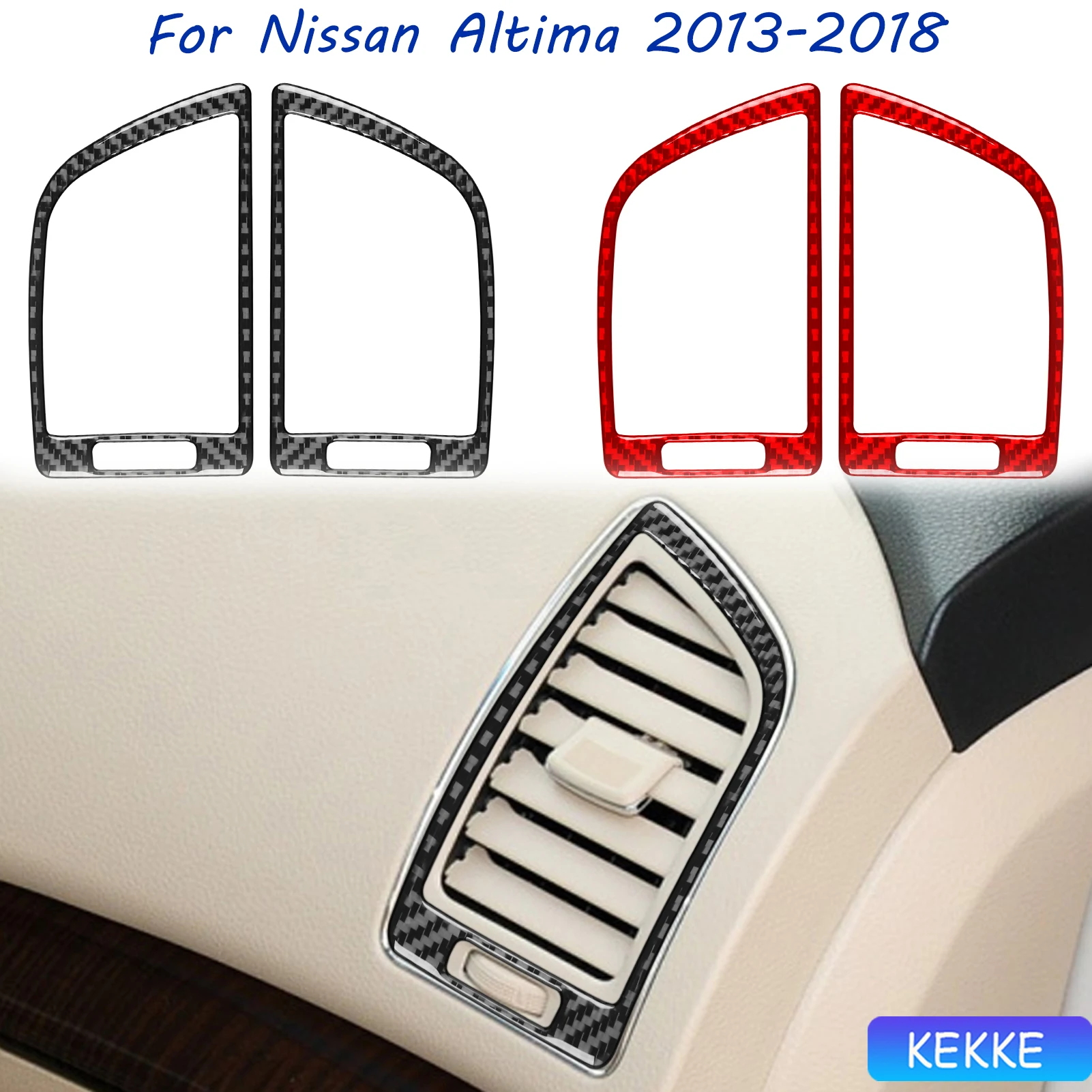 

For Nissan Teana Altima 2013-2018 Accessories Interior Carbon Fiber Dashboard Air Vents Center Console Cover Tuning Auto Sticker