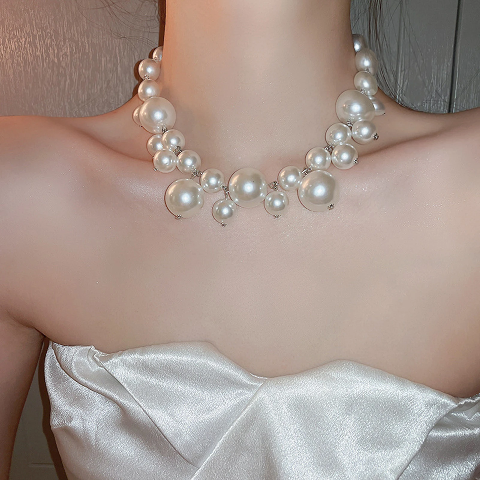 Shell Necklace Collar Chokers Seashell Smooth Clavicle Chain Gift For Christmas Day Personality Party Neck Jewelry For Women